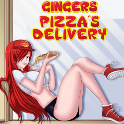 Pizza delivery service by Erza Scarlet and Rias Gremory
