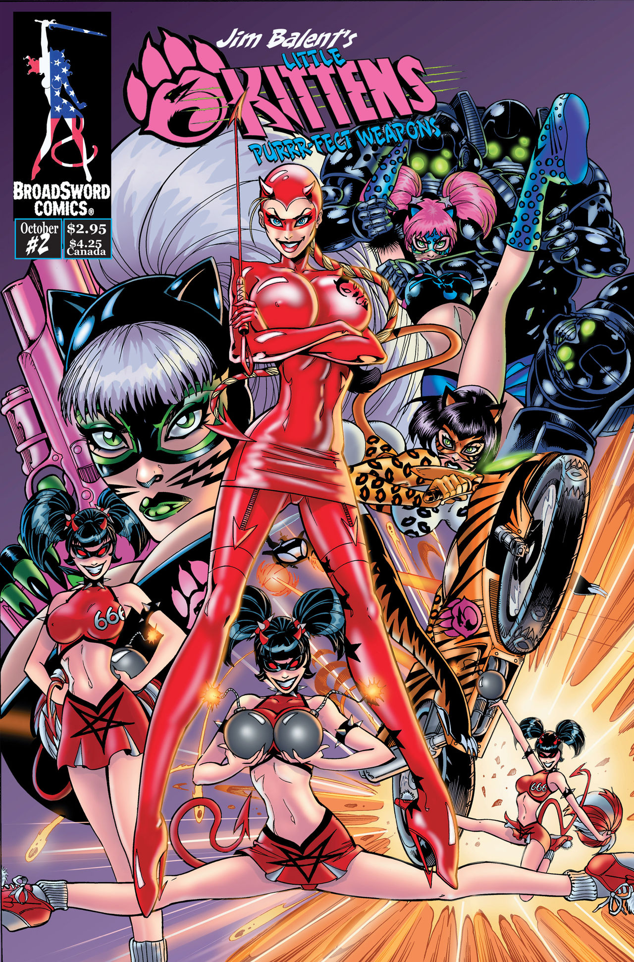 Comics latex. Little Kittens purrr-fect Weapons.